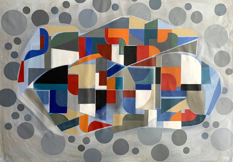 Abstracto 5 by Paola Lettieri. Acrylic on canvas, 120 × 80 cm.