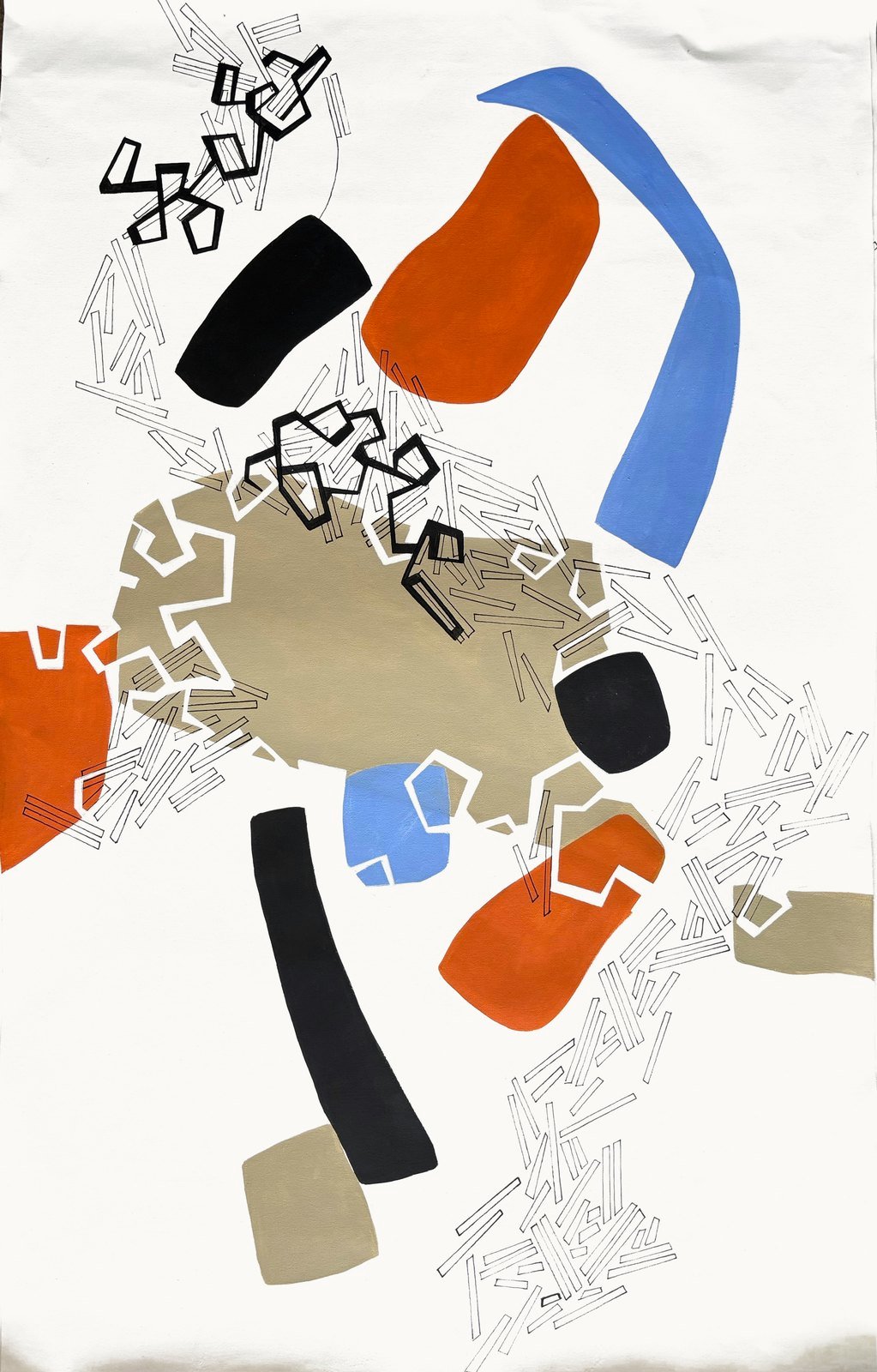 Dislocación 8 by Paola Lettieri. Acrylic on canvas, 70 × 80 cm.