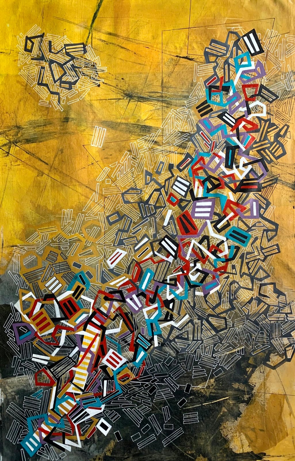 Espectral I by Paola Lettieri. Acrylic on canvas, 80 × 120 cm.
