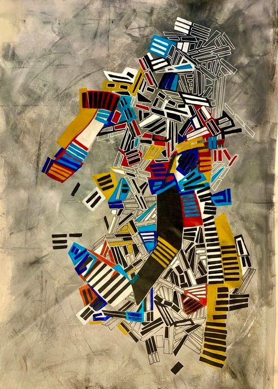 Fractal 1 by Paola Lettieri. Acrylic on canvas, 80 × 120 cm.