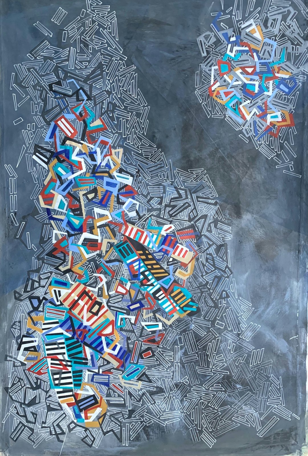 Fractal 10 by Paola Lettieri. Acrylic on canvas, 80 × 120 cm.