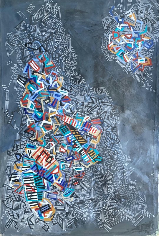 Fractal 10 by Paola Lettieri. Acrylic on canvas, 80 × 120 cm.