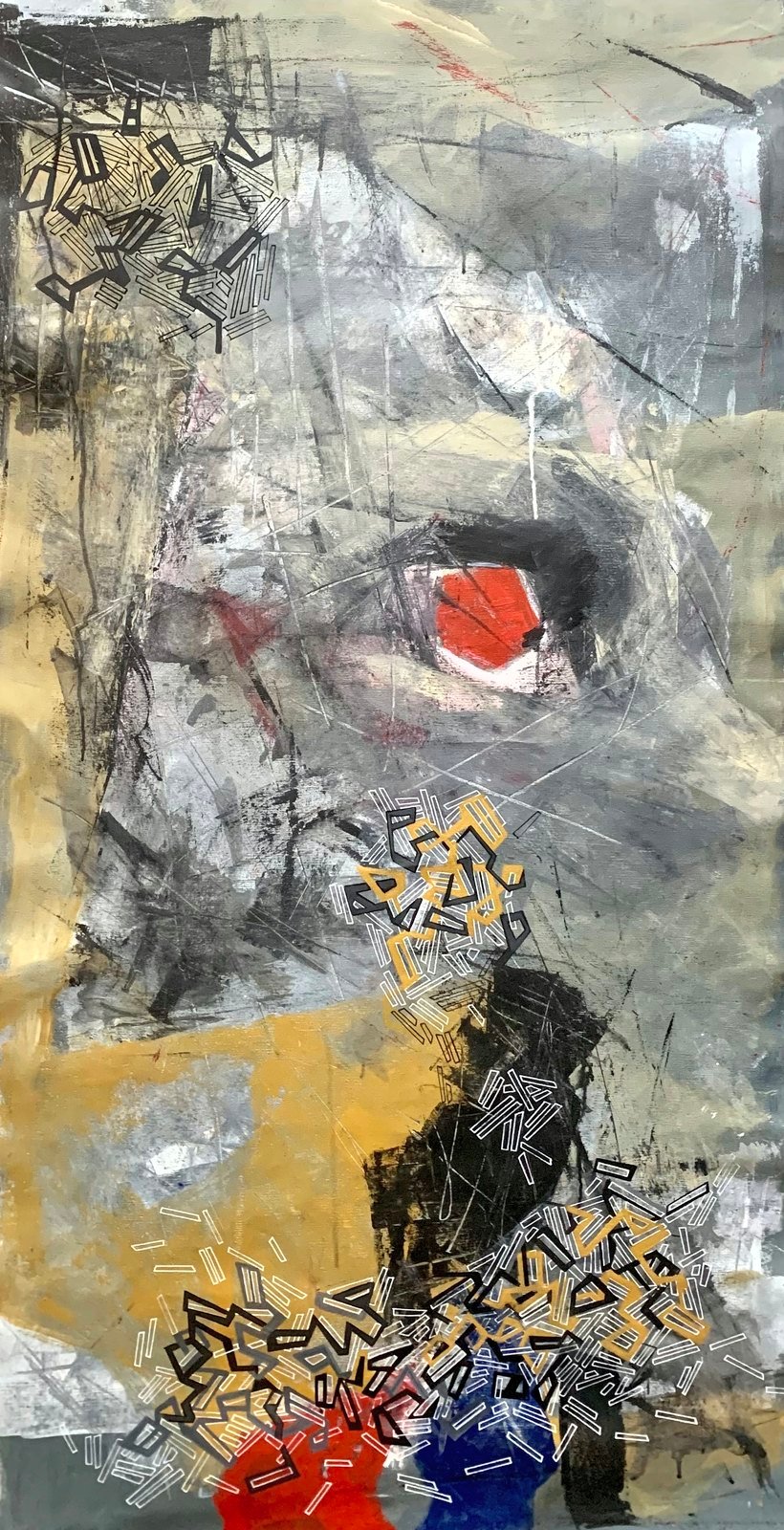 Fractal 11 by Paola Lettieri. Acrylic on canvas, 68 × 140 cm.