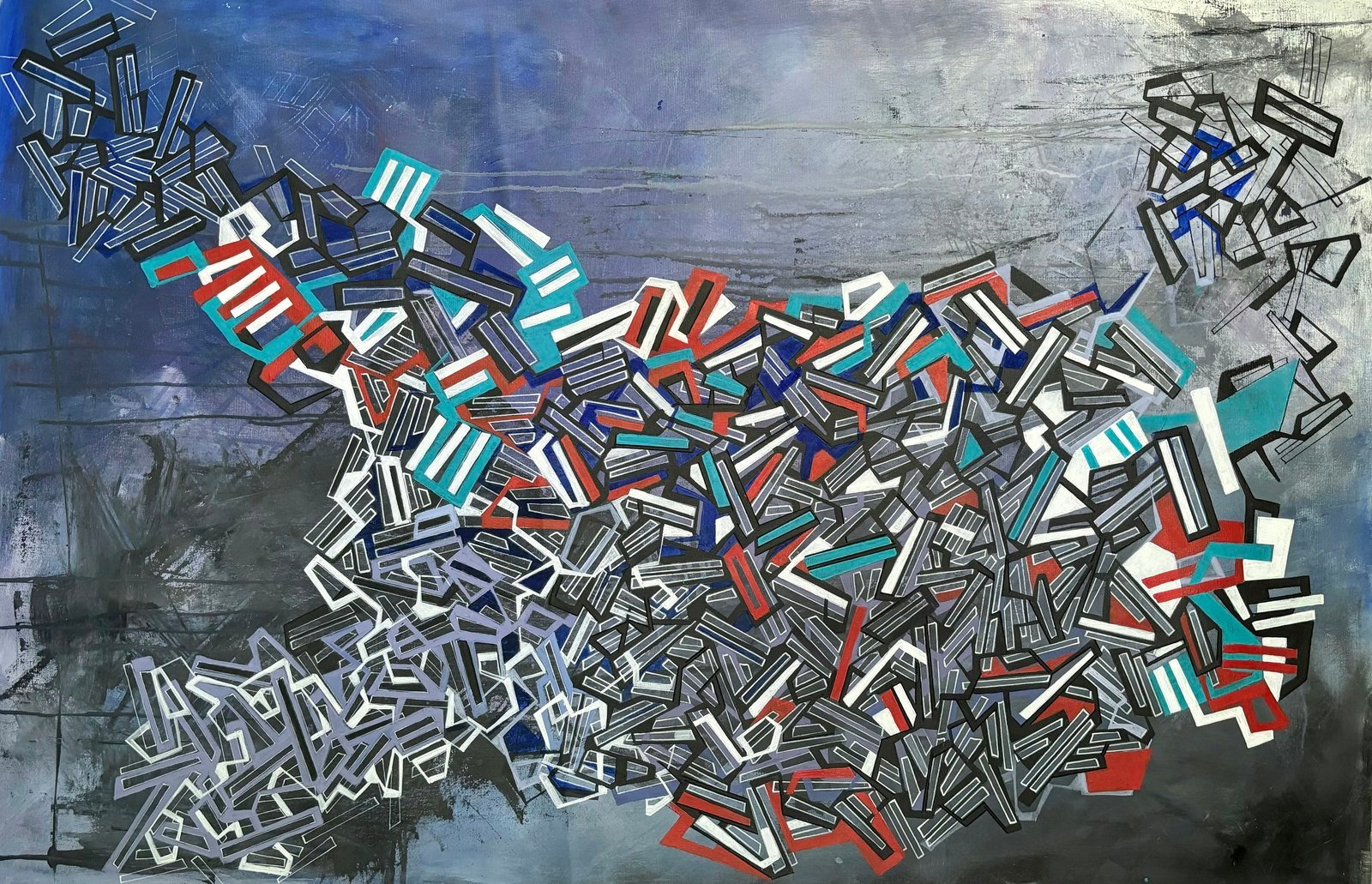 Fractal 15 by Paola Lettieri. Acrylic on canvas, 120 × 80 cm.