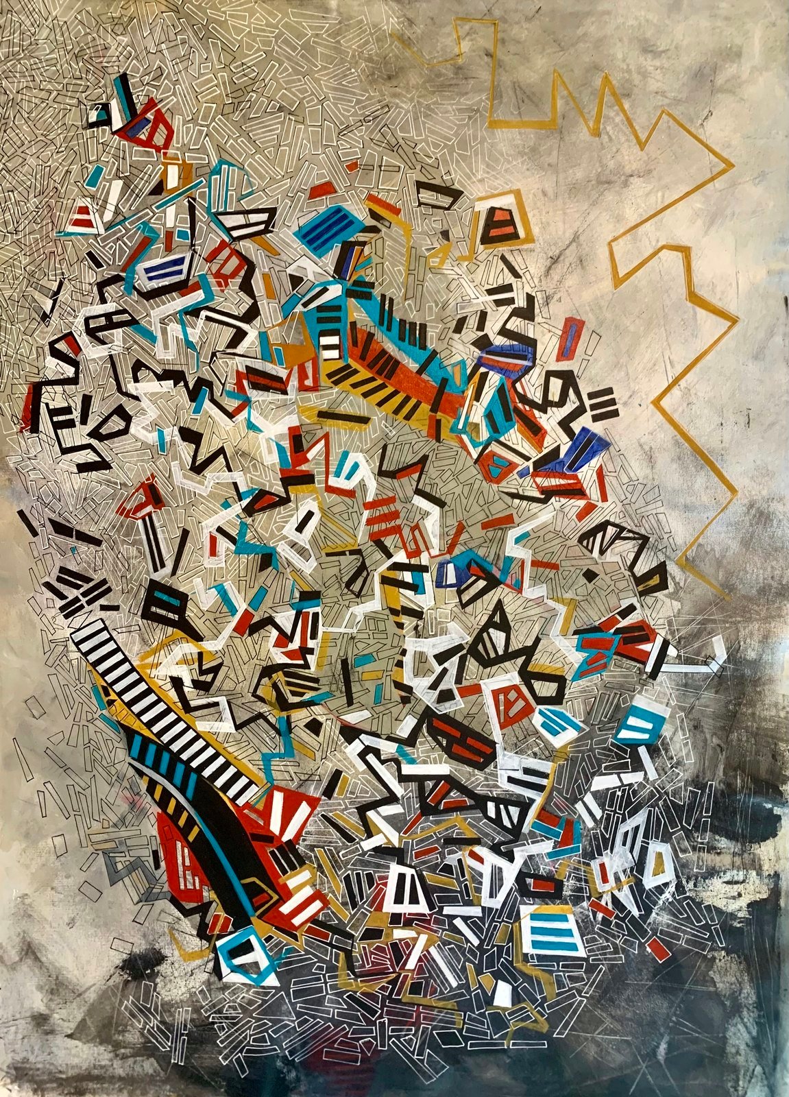 Fractal 3 by Paola Lettieri. Acrylic on canvas, 80 × 120 cm.
