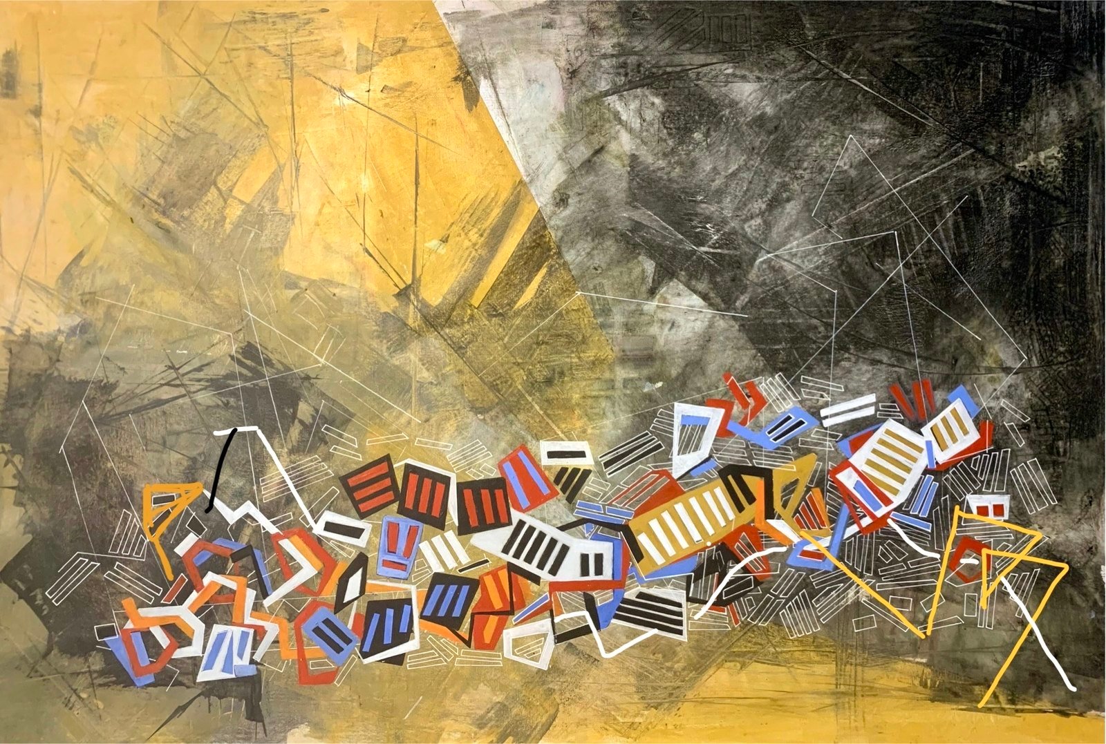 Fractal 6 by Paola Lettieri. Acrylic on canvas, 120 × 80 cm.