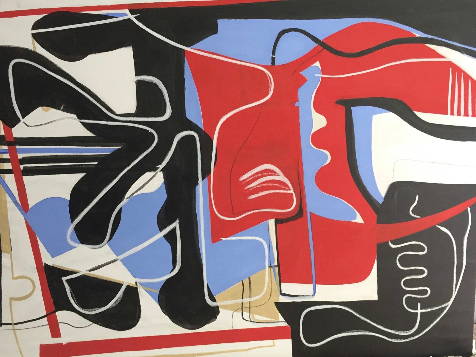 Humano by Paola Lettieri. Acrylic on canvas, 160 × 120 cm.