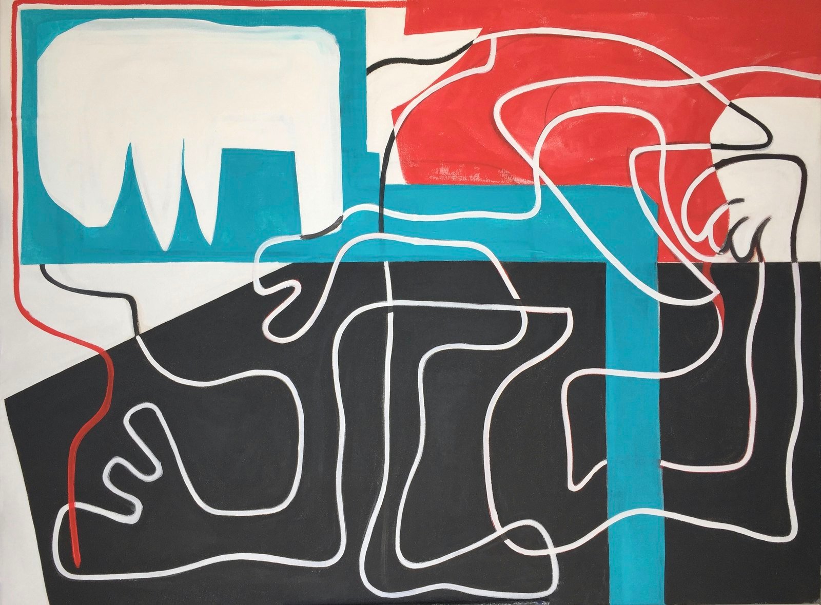 Infinito 5 by Paola Lettieri. Acrylic on canvas, 160 × 120 cm.