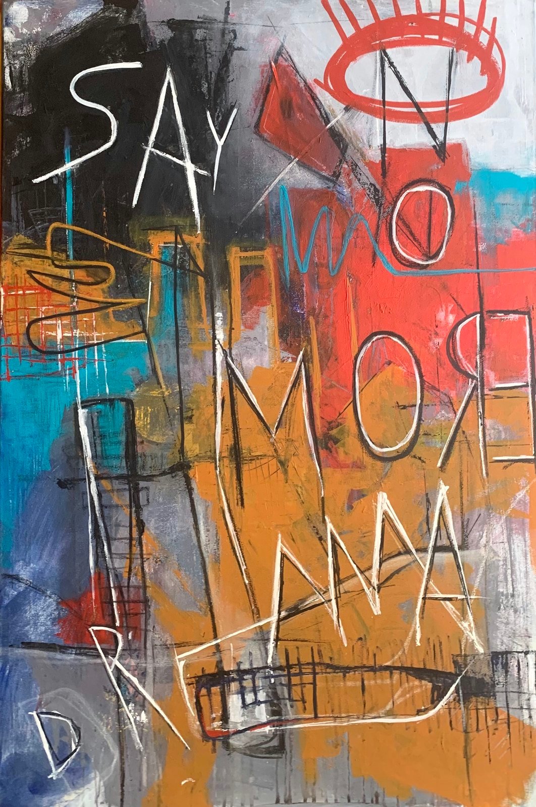 Say No More by Paola Lettieri. Acrylic on canvas, 80 × 120 cm.